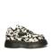 Dr. Martens Buzz 5i chunky veterschoenen met ponyhair ecru/zwart