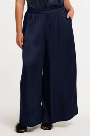 regular waist pantalon blauw