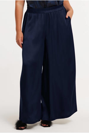 regular waist pantalon blauw