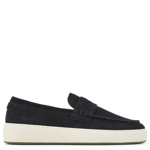 Nubikk suède loafers donkerblauw