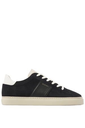 Jase Morris suède sneakers donkerblauw