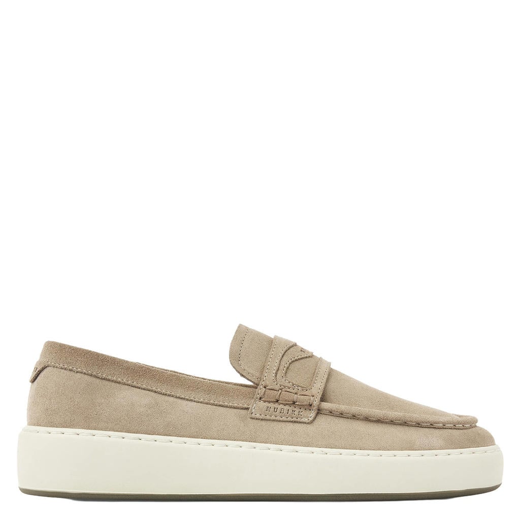 Beige heren Nubikk suède loafers
