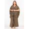 Curviss wide leg high waist broek olijfgroen