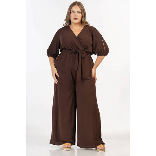 Curviss jumpsuit bruin afbeelding