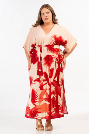 maxi jurk rood