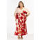 Curviss maxi jurk rood