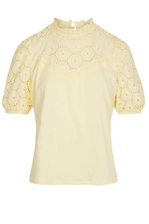top broderie lichtgeel