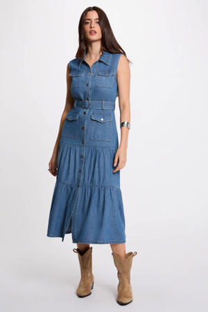 denim blousejurk  medium blue