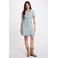 Morgan denim A-lijn jurk light blue