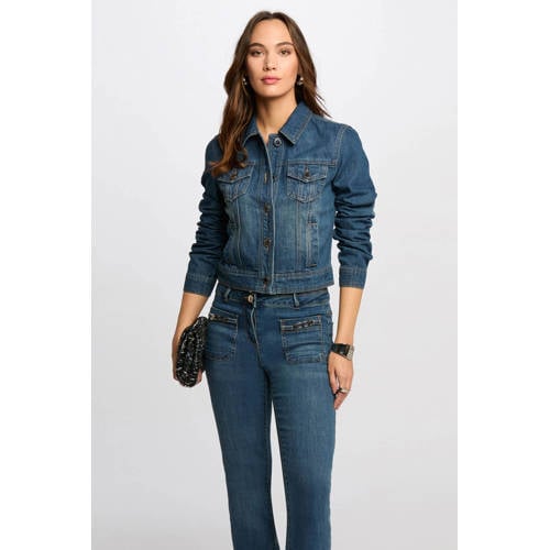 Morgan spijkerjas medium blue denim afbeelding