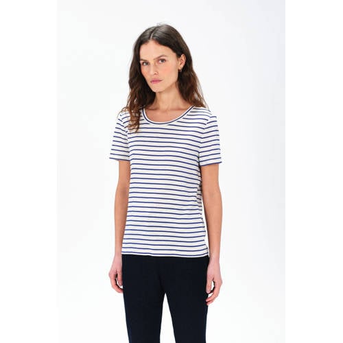 Caroll gestreepte T-shirt donkerblauw afbeelding