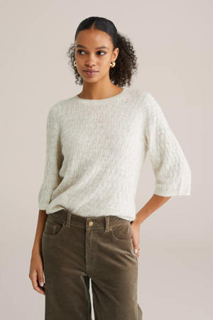 gebreide trui beige