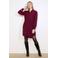 LOLALIZA corduroy blousejurk donkerrood