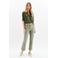 Caroll blouse met linnen kaki