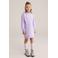 WE Fashion sweatjurk met backprint paars