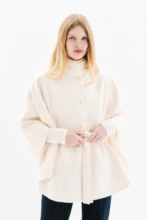 poncho-jas ecru