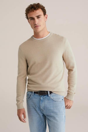 trui gebreid beige
