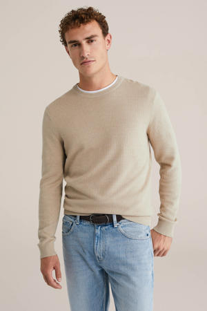 trui gebreid beige