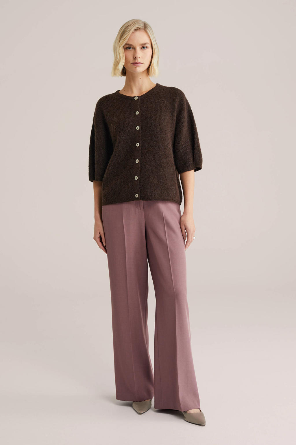 YUTILA Gebreid damesvest, lange mouwen, ronde hals, knoopsluiting, open voorkant, casual, zwart, L YUTILA Gebreid damesvest, lange mouwen, ronde hals, knoopsluiting, open voorkant, casual, zwart, L