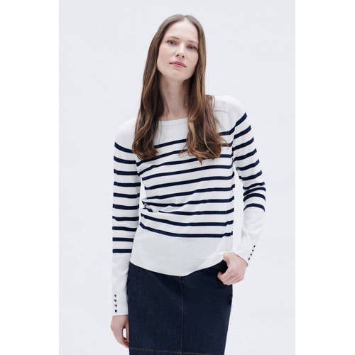 Caroll gestreepte pullover ecru afbeelding