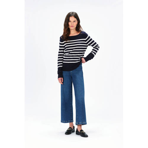 Caroll gestreepte pullover marineblauw afbeelding