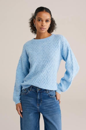 gebreide trui blauw