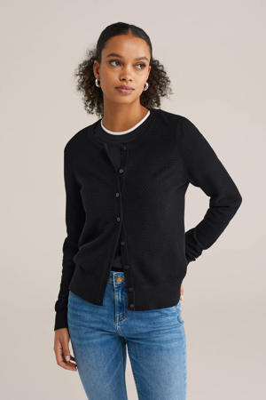 gebreid vest zwart