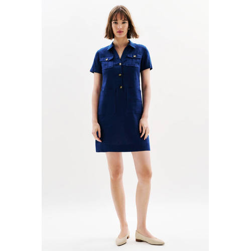 Caroll linnen spijkerjurk dark blue denim afbeelding