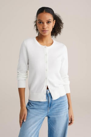 gebreid vest wit