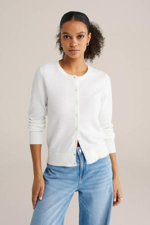 gebreid vest wit