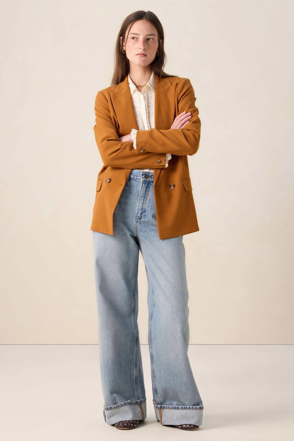 Sissy-Boy double breasted blazer bruin