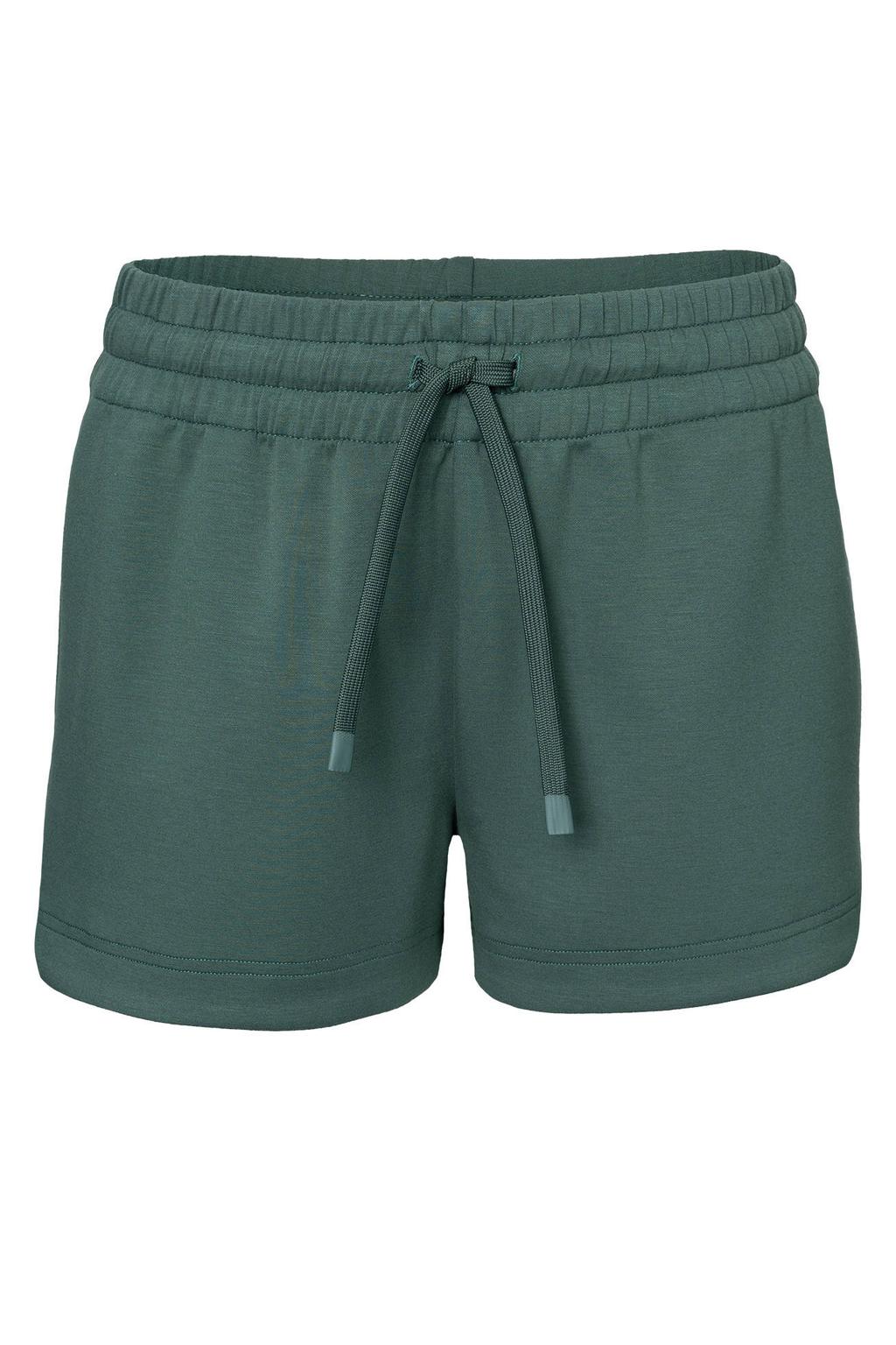 Groene dames The Indian Maharadja sportshort Soft Supreme van viscose met regular fit, regular waist en effen