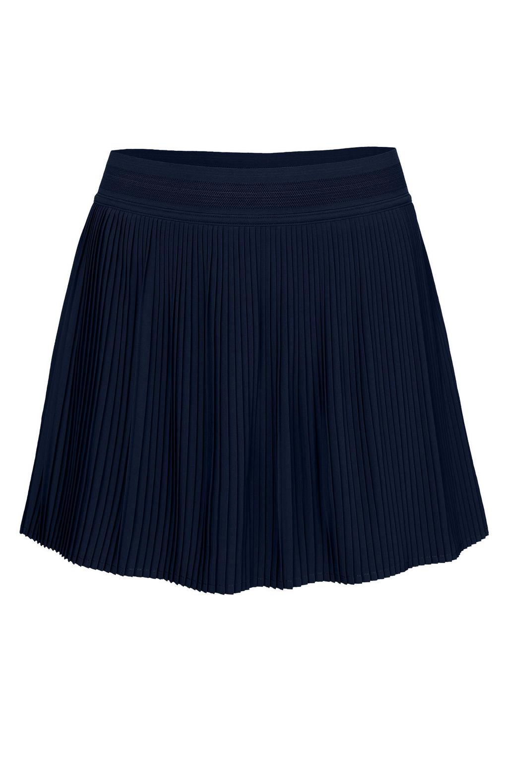 Donkerblauwe dames The Indian Maharadja sportrokje van polyester met effen