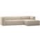 WOOOD WOOOD Bean Hoekbank Rechts - Chenille - Velvet Taupe - 73x305x175