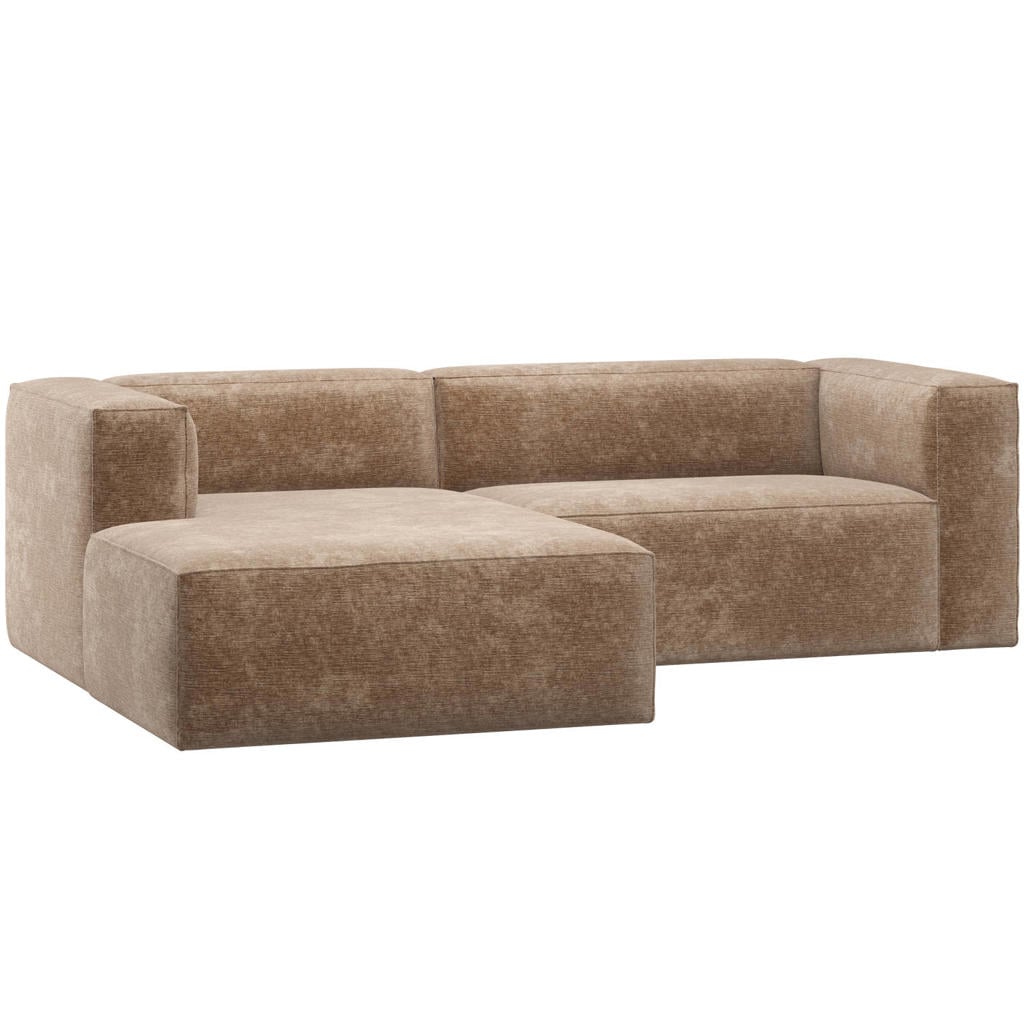 WOOOD houten hoekbank links Bean - taupe
