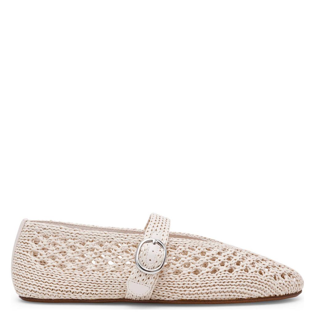 Ecru dames Steve Madden Alara ballerina's van textiel met gesp