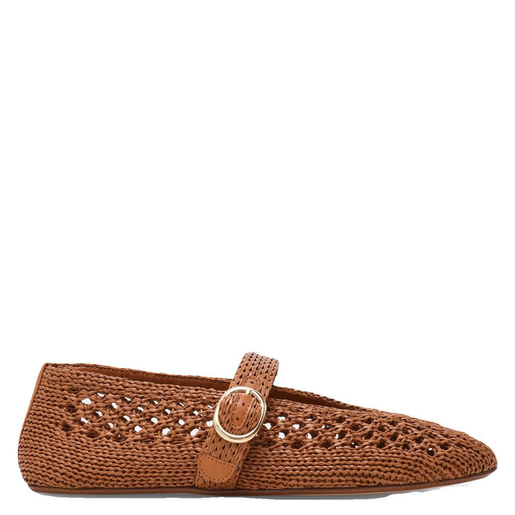 Cognackleurige dames Steve Madden Alara ballerina's van textiel met gesp