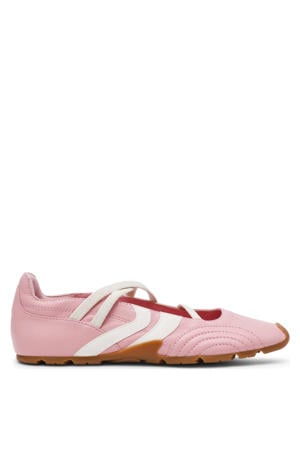 Joisie leren ballerina's lichtroze