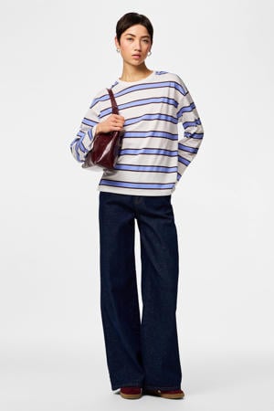 gestreepte top blauw