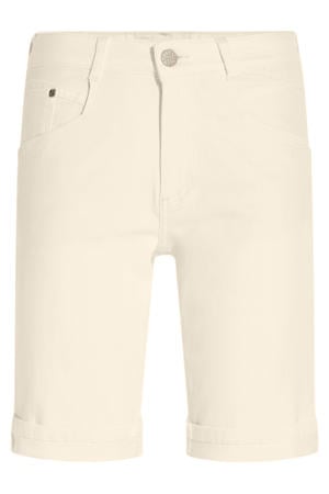 skinny high waist denim short beige