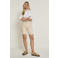 Para Mi skinny high waist denim short beige