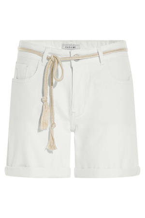 straight high waist denim short wit
