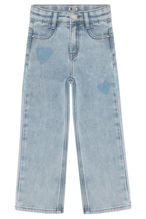 wide leg jeans light blue denim