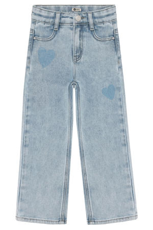 wide leg jeans light blue denim