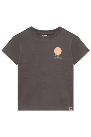 T-shirt met backprint grijs