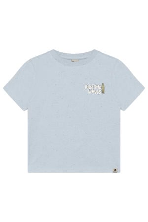 T-shirt met backprint lichtblauw