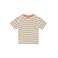 Daily7 gestreepte T-shirt beige met textuur