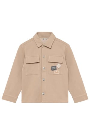 overshirt met backprint beige