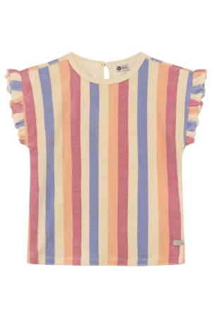 gestreepte T-shirt roze