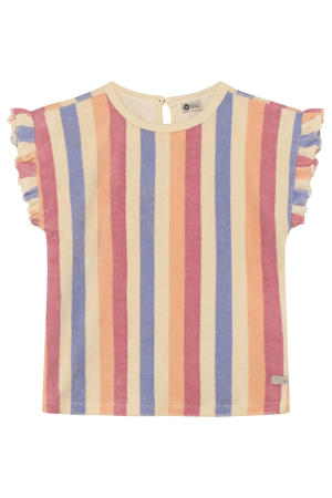 gestreepte T-shirt roze
